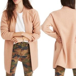 Madewell wool zip up sweater
